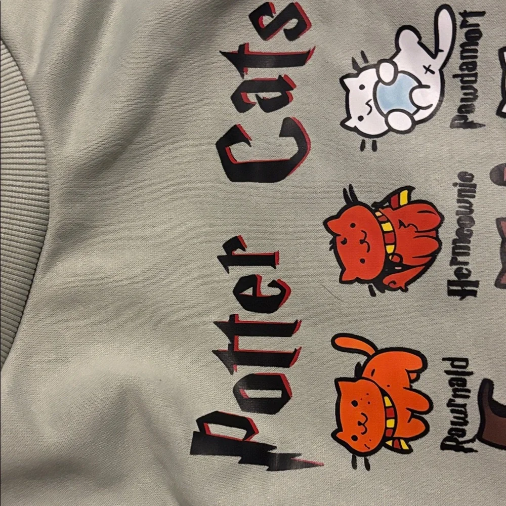 Potter Cats Feline Sweatshirt - Light Gray